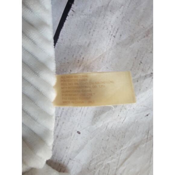 White Bunny Rabbit Ribbed Lovey Blanket Rattle Knotted Corner My 1st Easter MTY - Picture 4 of 6